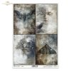 ludzkie twarze, ćmy trupie główki, kruki, nagie drzewa, gotyk, secesja, vintage, melancholia, fantasy*human faces, moths, skulls, ravens, bare trees, Gothic, Art Nouveau, vintage, melancholy, fantasy